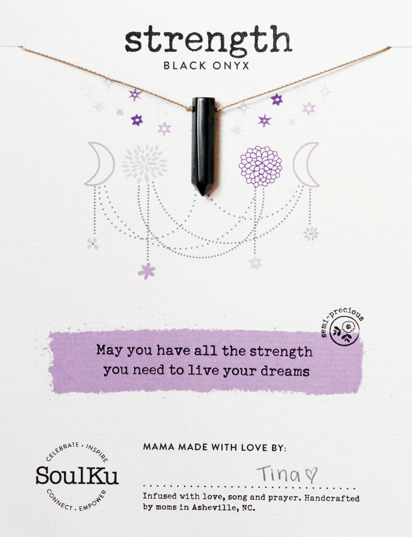 Black Onyx Dream Necklace for Strength