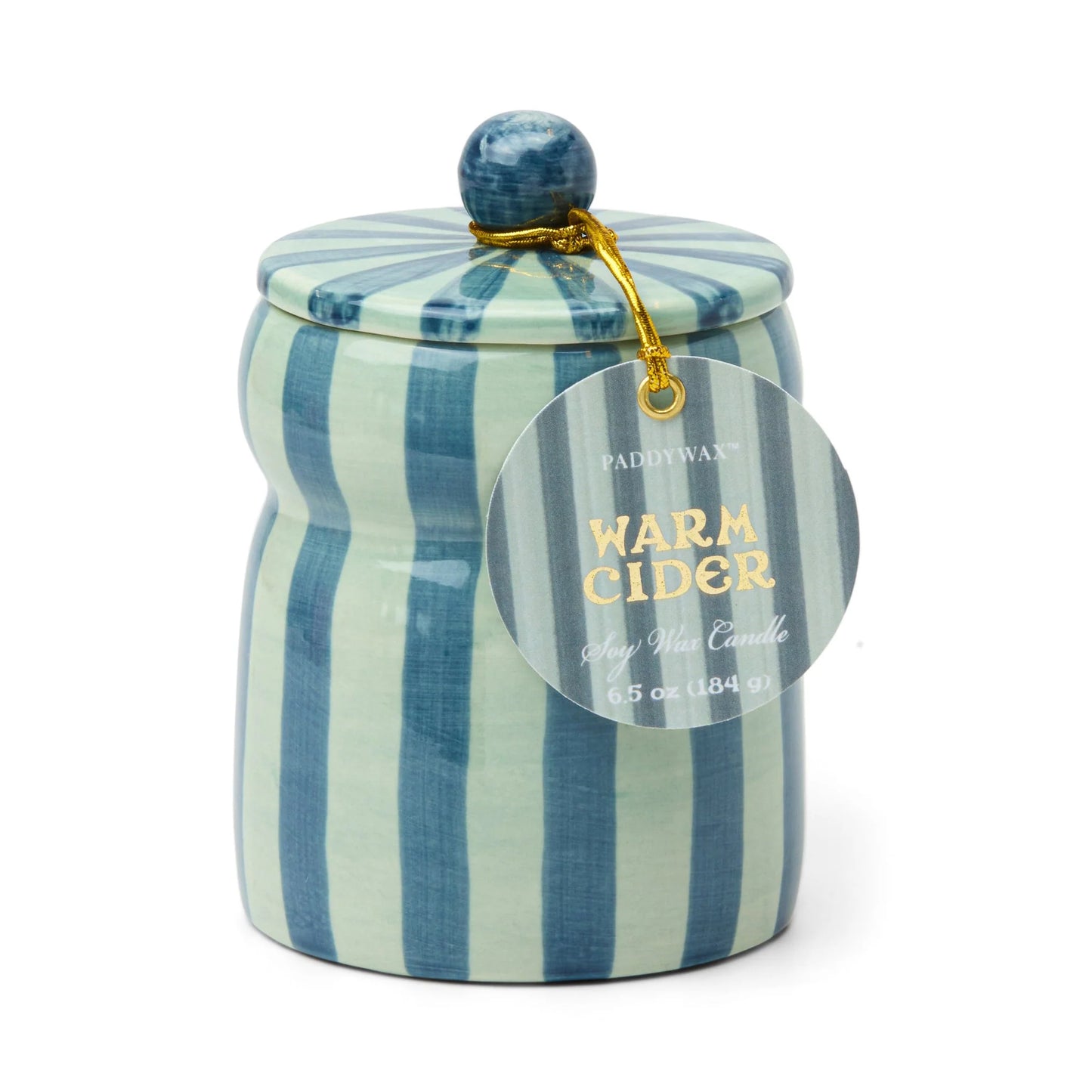 Cabana Blue & Navy Candle - Warm Cider