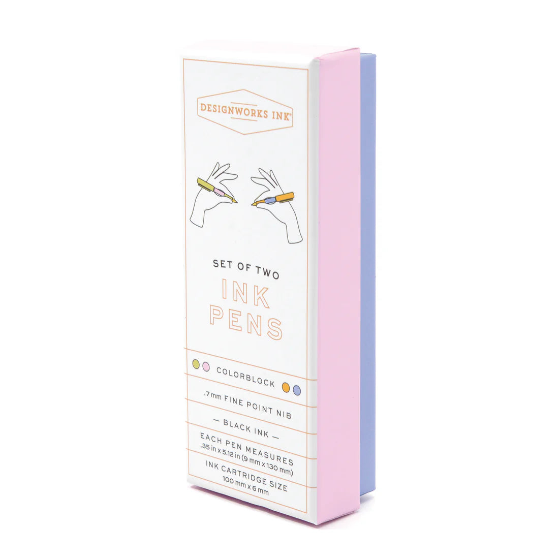 Color Block Pens - Set of 2 - Lilac + Cornflower