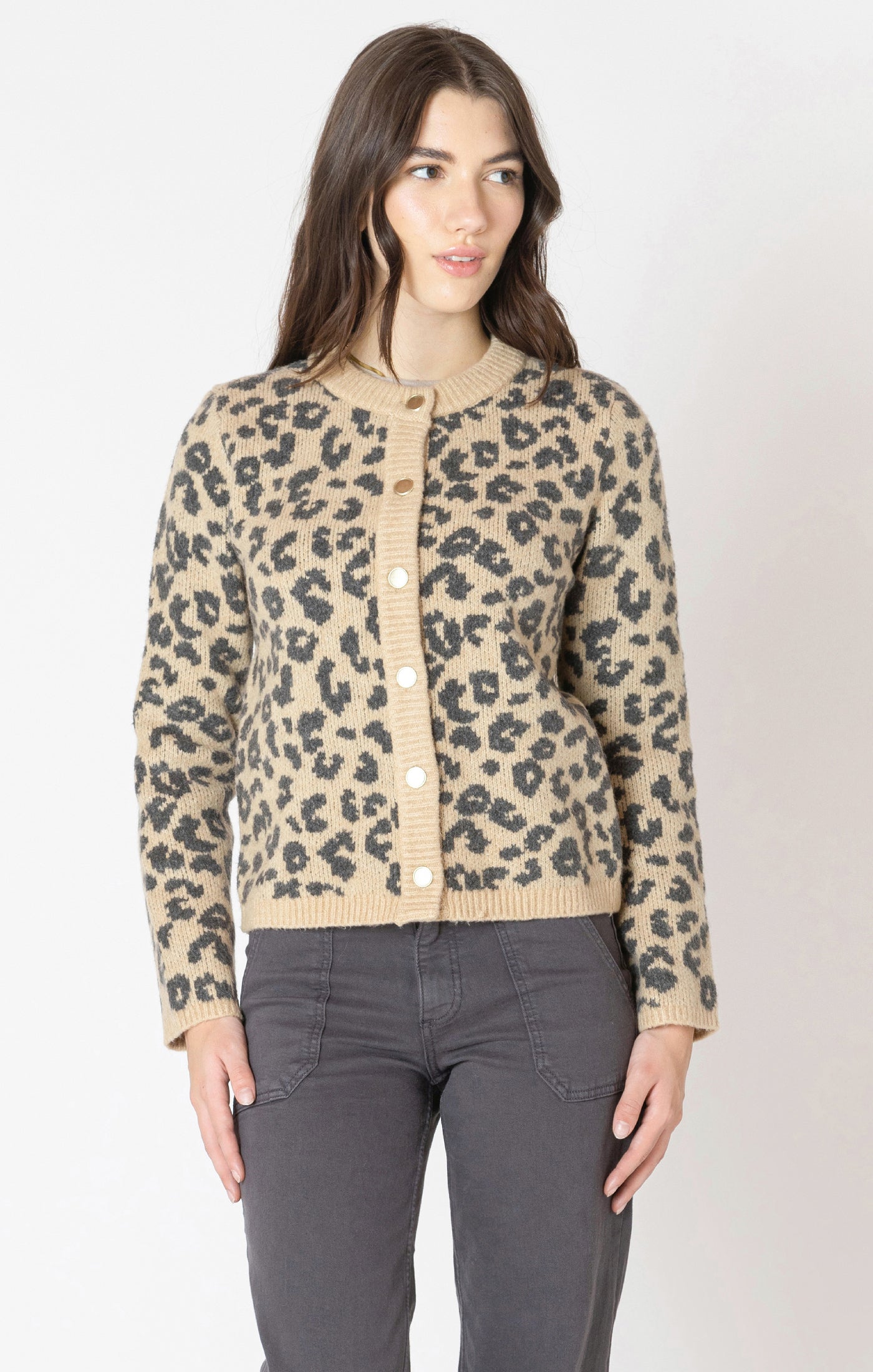 Dex Crewneck Patterned Cardigan