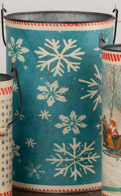 First Snowfall Metal Buckets