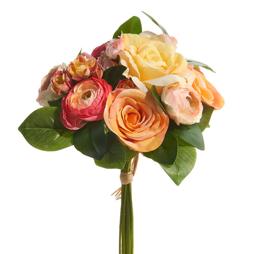 Silk Rose And Ranunculus Bouquet