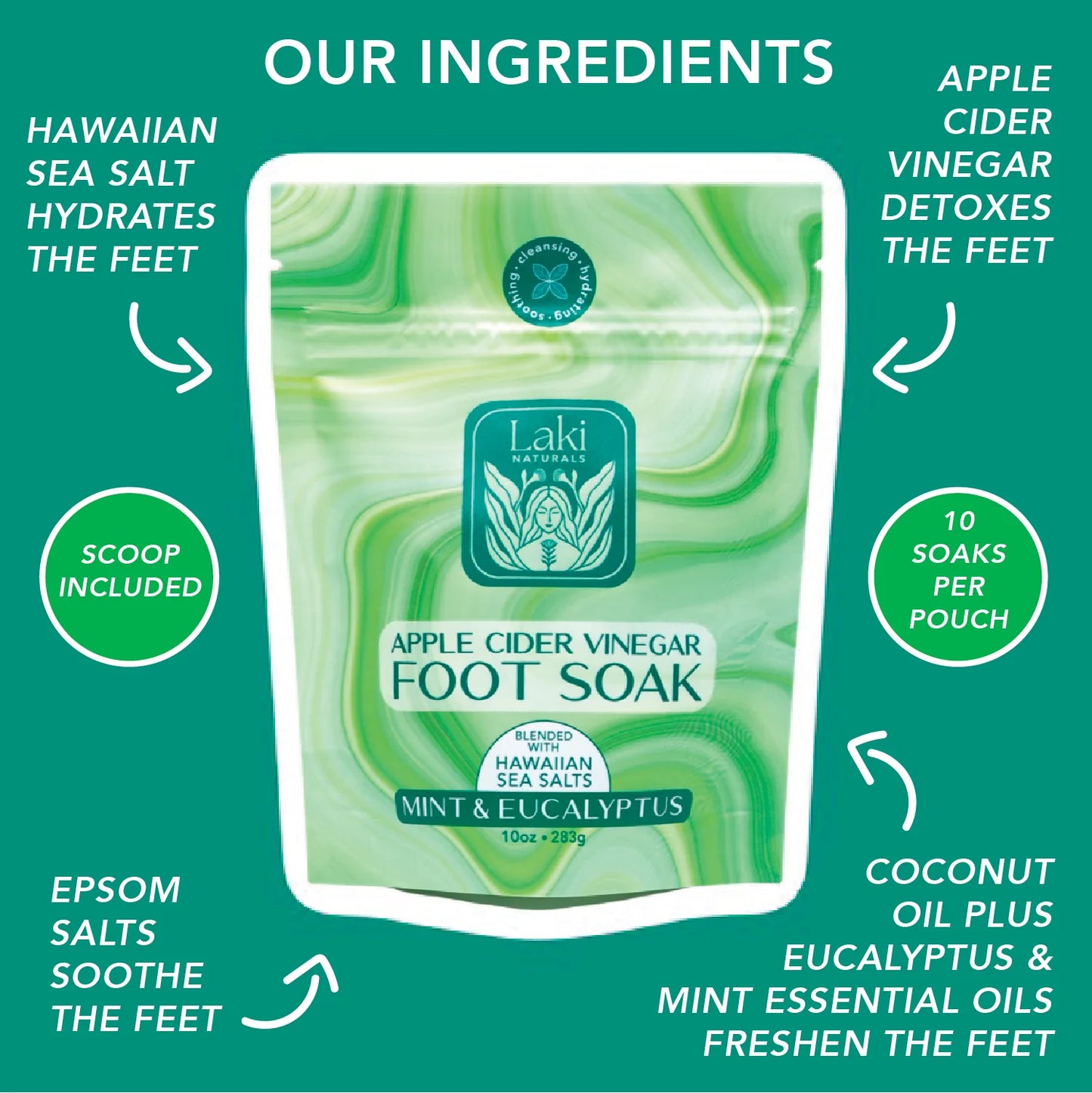 Mint & Eucalyptus Apple Cider Vinegar Foot Soak