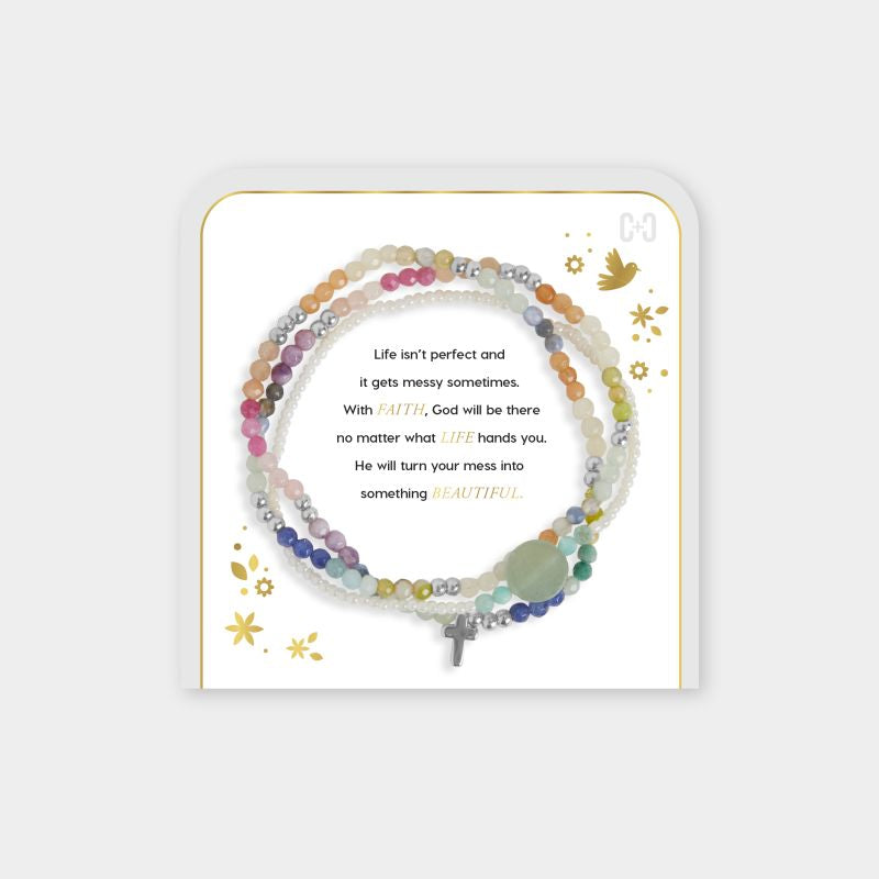 Messy Life Charm Bracelet Silver