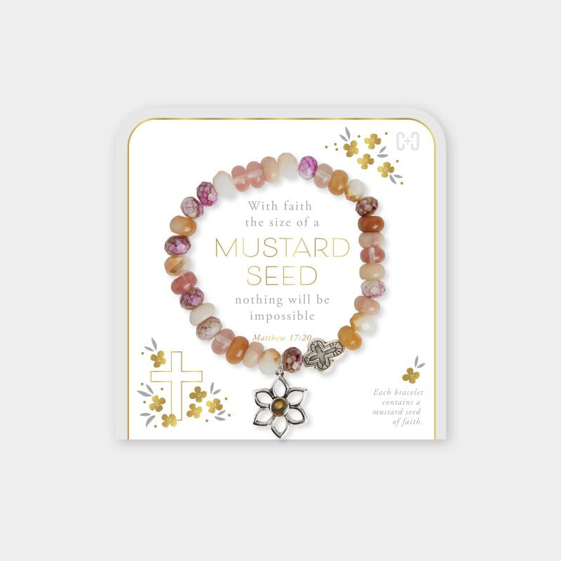 Mustard Seed Bracelet Pink Multi