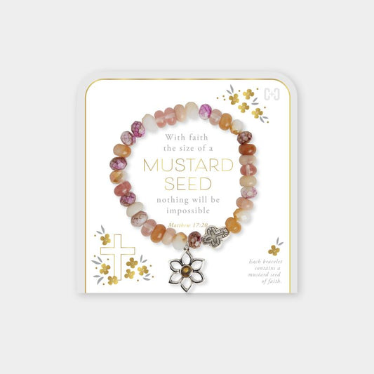 Mustard Seed Bracelet Pink Multi