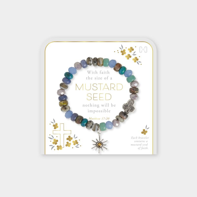 Mustard Seed Bracelet Green/Blue
