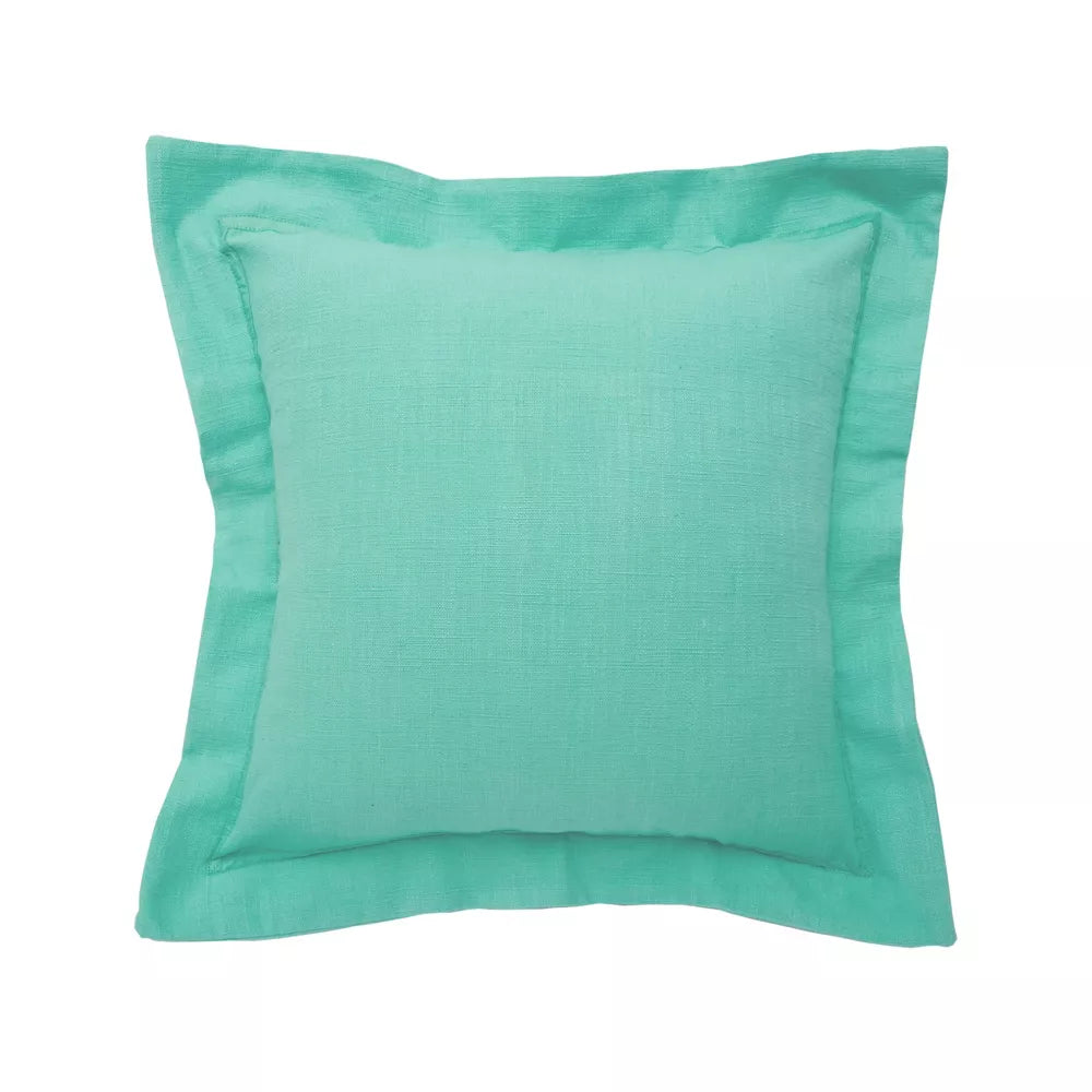 Carol & Frank Aqua Flange Pillow