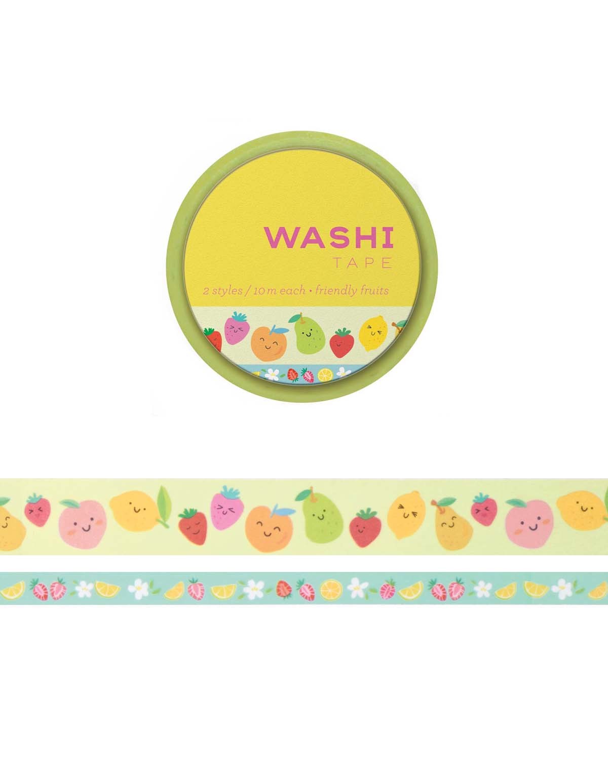 Friendly Fruits Set Of 2 Washi Tape