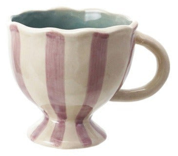 Lavender Stripe Stoneware Mug