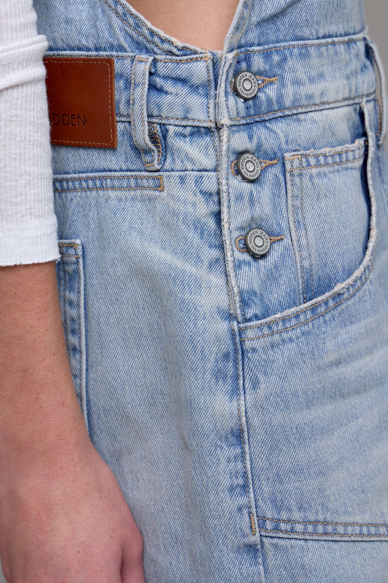 Hidden Vintage Wash Super Wideleg Overall