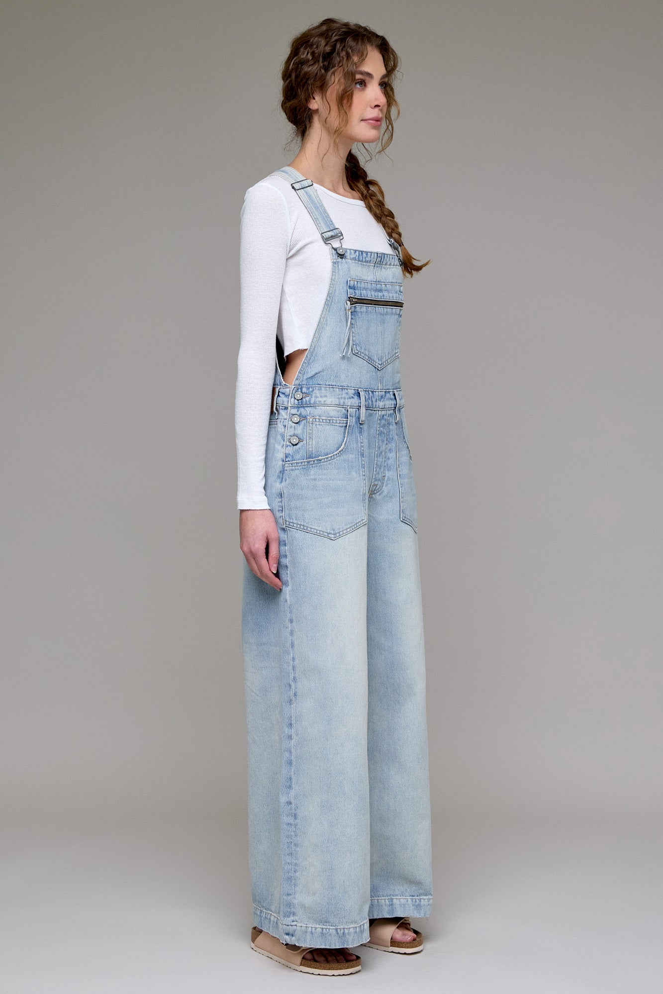 Hidden Vintage Wash Super Wideleg Overall