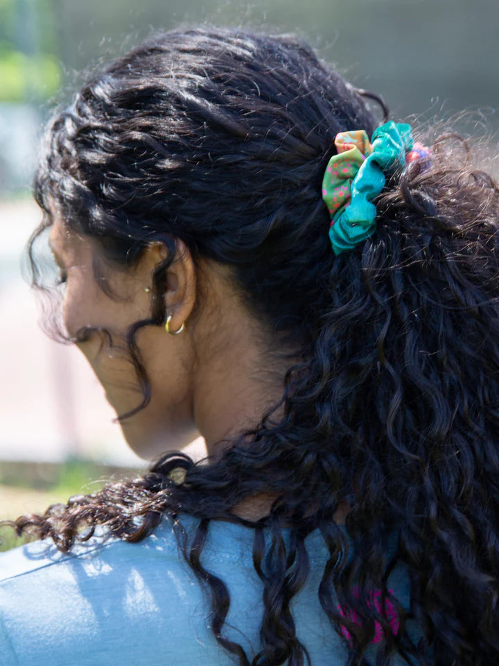 Hair Scrunchies, Set of 3 - Rainbow