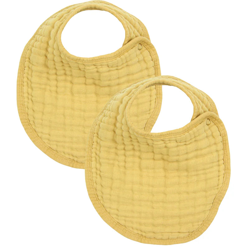 Lou Lou Cloud Muslin Bib 2 Pack Honey