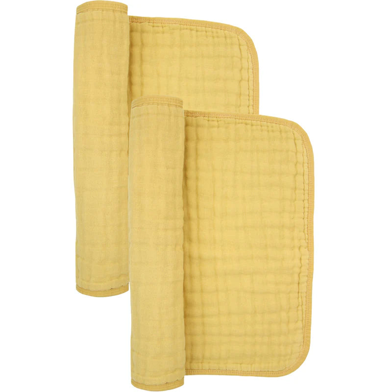 Lou Lou Cloud Muslin Burp Cloth 2 Pack Honey