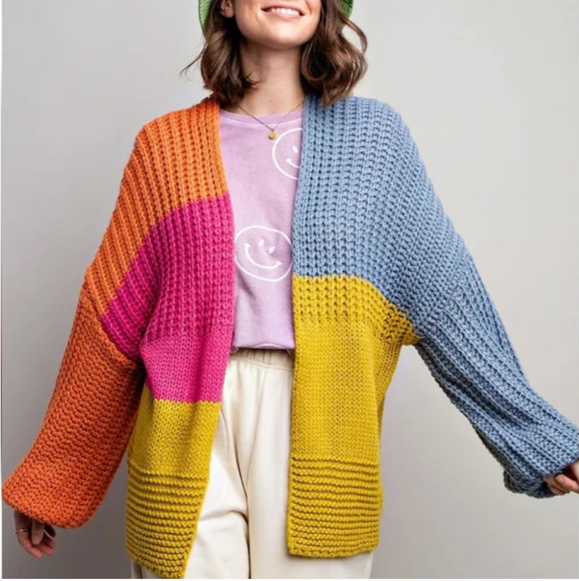 Easel Block Knitted Cardigan