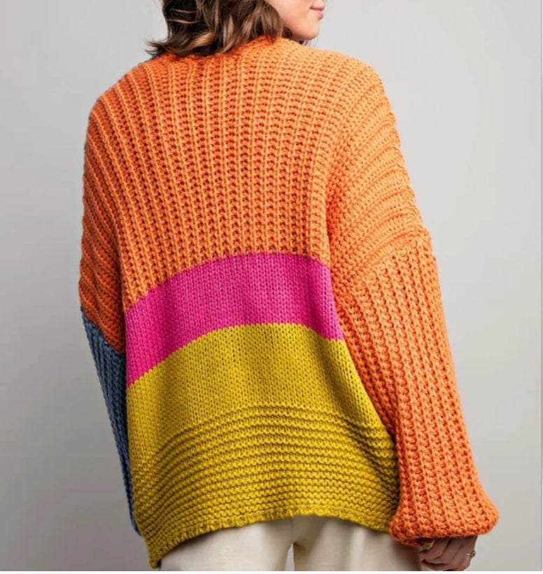 Easel Block Knitted Cardigan
