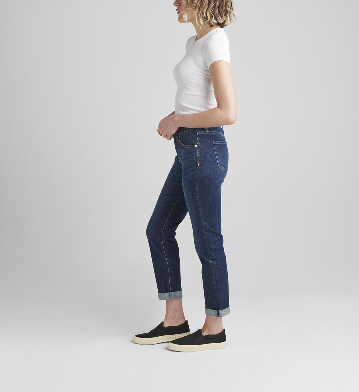 Carter Mid Rise Girlfriend Jeans Night Breeze