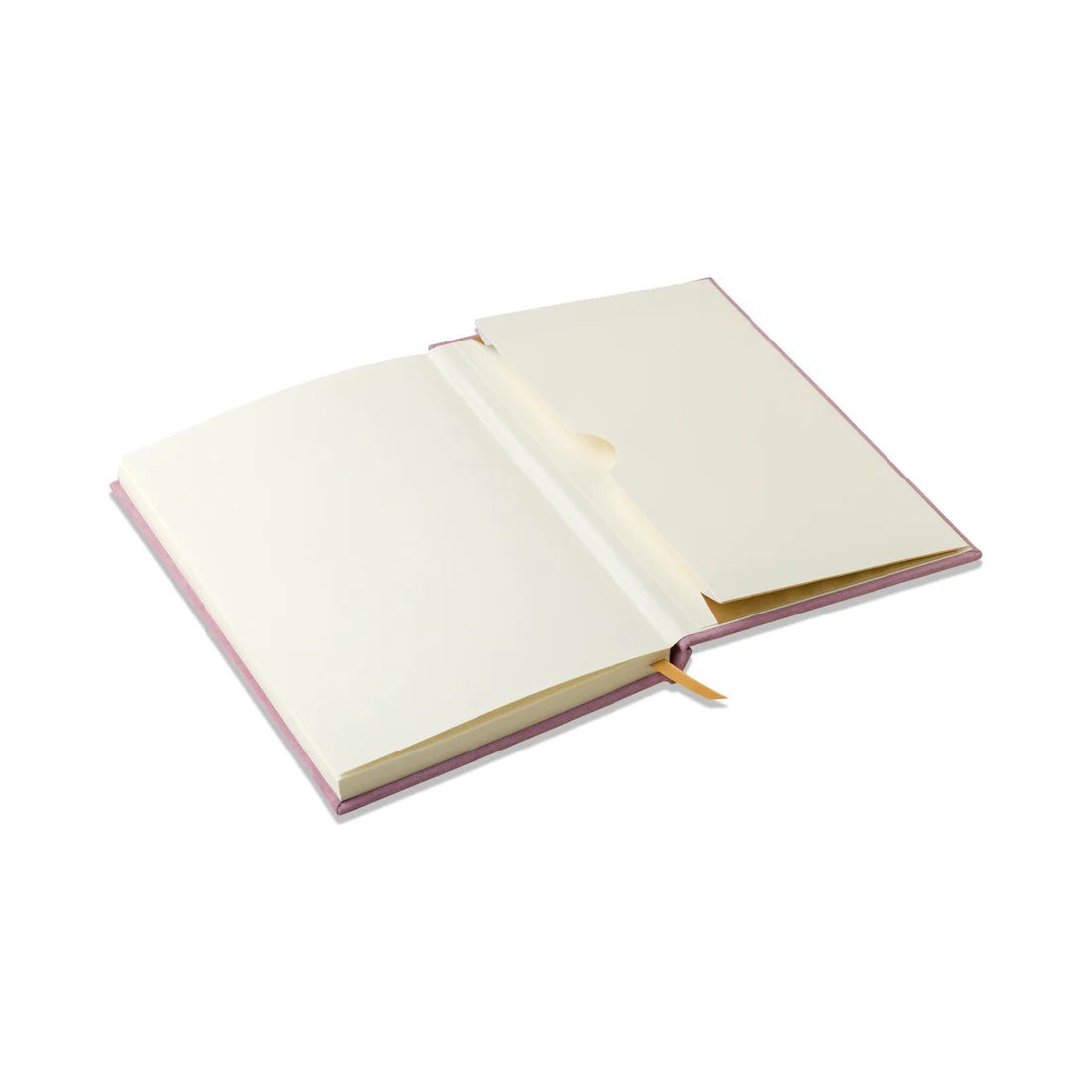 Hard Cover Suede Cloth Journal With Pocket  Lilac