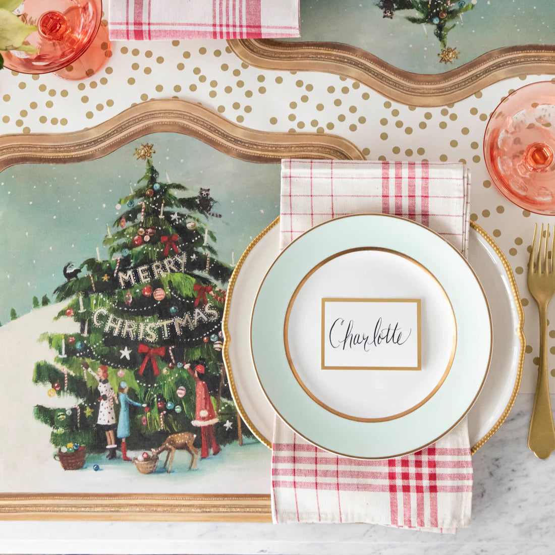 Die-Cut Trim the Tree Placemat