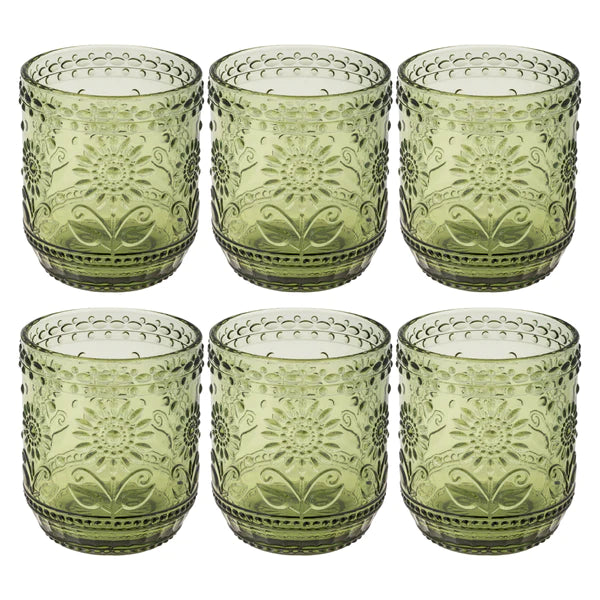 Floral Patterned Drinking Glass