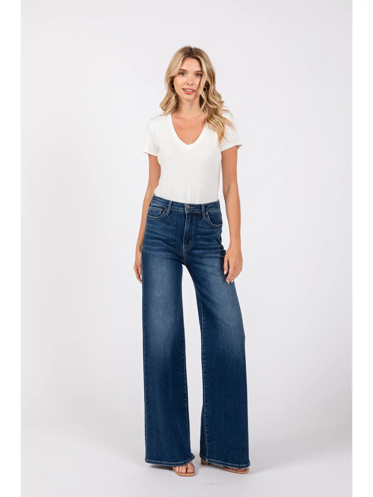 L.T.J. Dark High Rise Super Wide Jeans