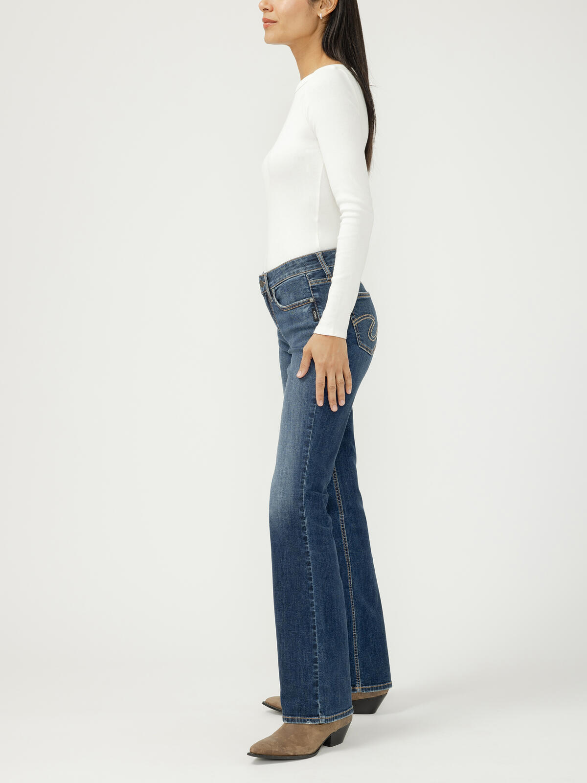 Silver Suki Mid Rise Bootcut Jeans