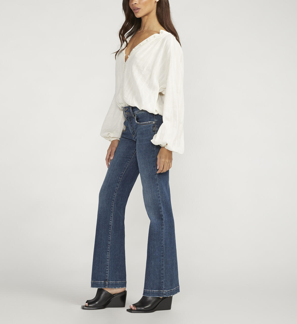 Silver Jeans Suki Mid Rise Trouser Leg Jeans