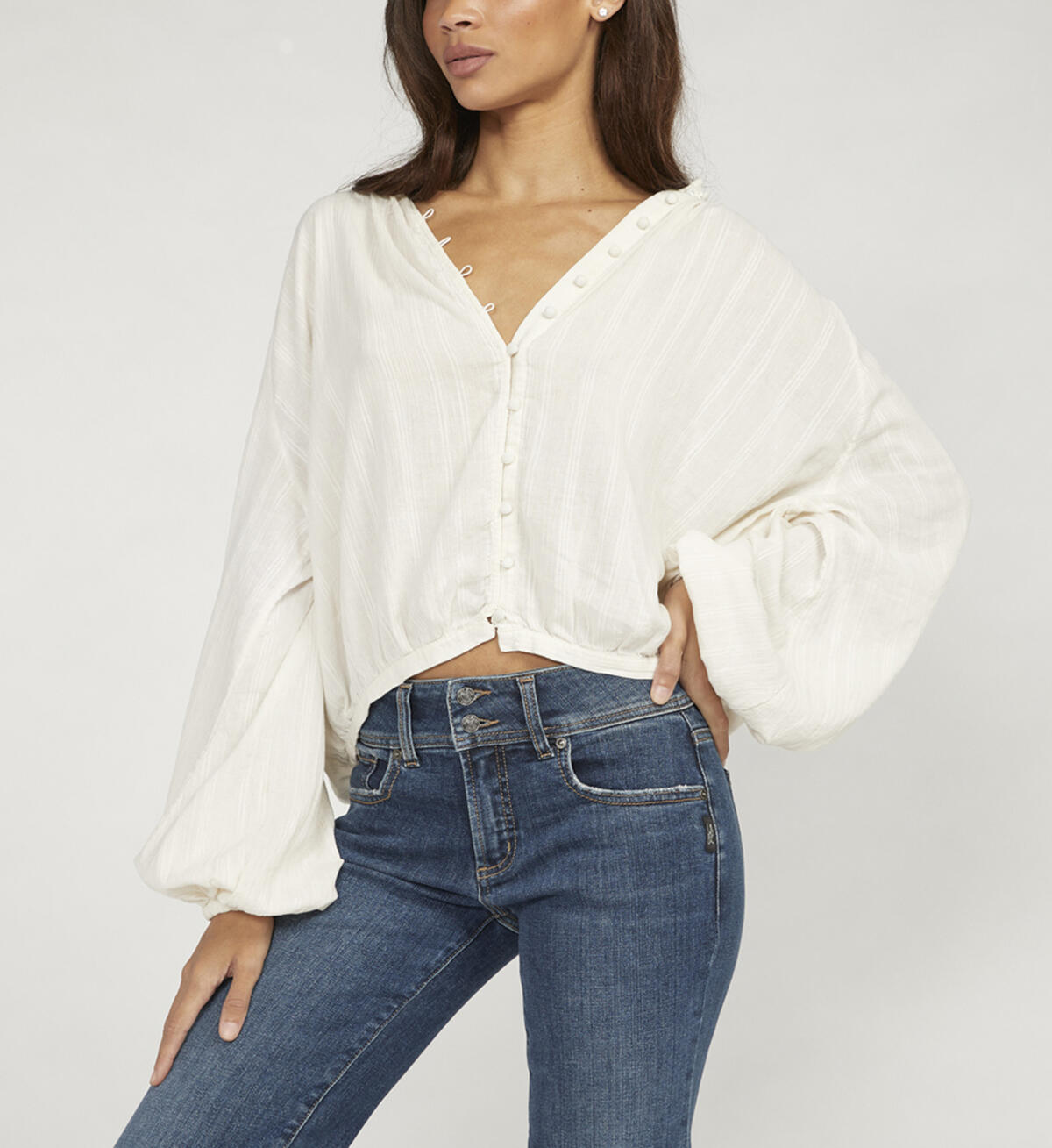 Silver Jeans Suki Mid Rise Trouser Leg Jeans