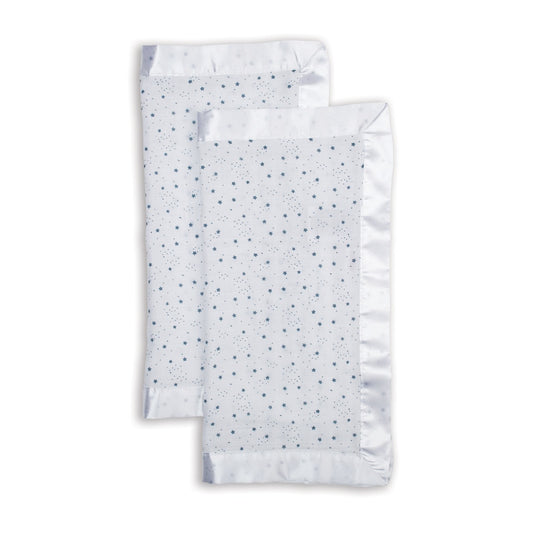 Lulujo Bamboo Security Blankets - Stars 2 Pack