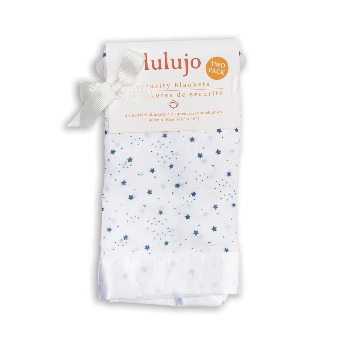 Lulujo Bamboo Security Blankets - Stars 2 Pack