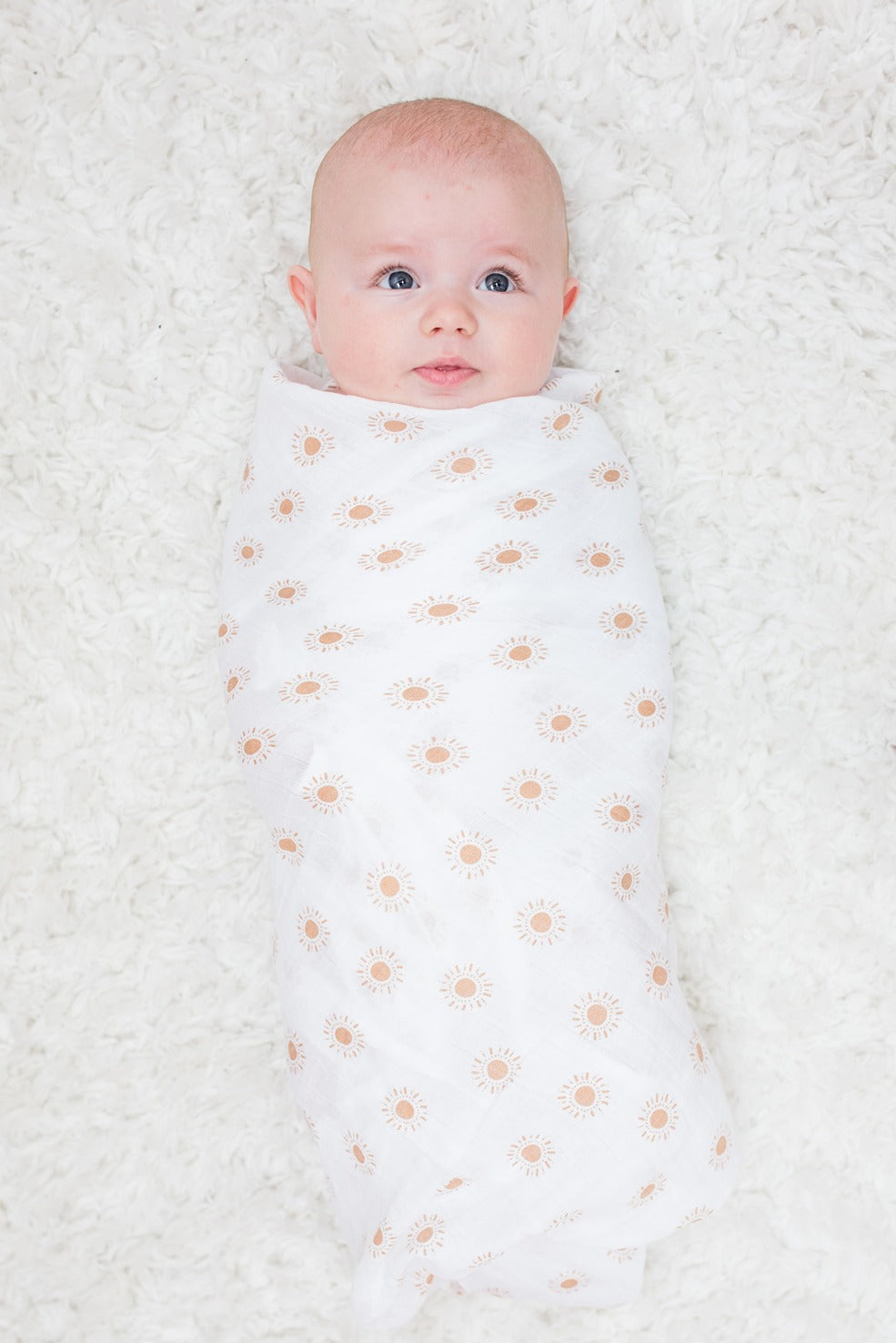 Lulujo Cotton Swaddles-Rainbow/Sun