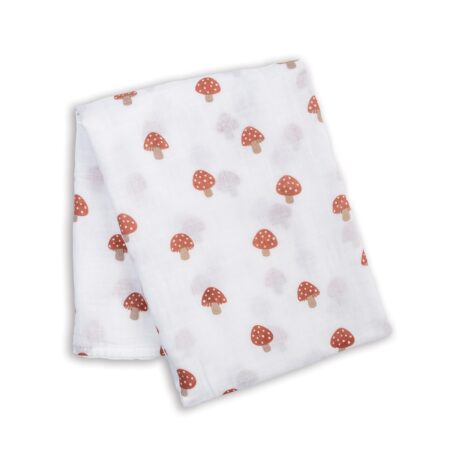 Lulujo Cotton Swaddle – Mushroom