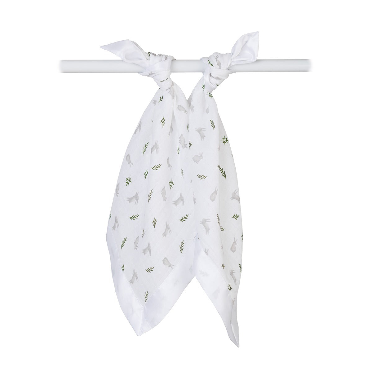 Lulujo Cotton Security Blankets – Bunnies – 16×16″