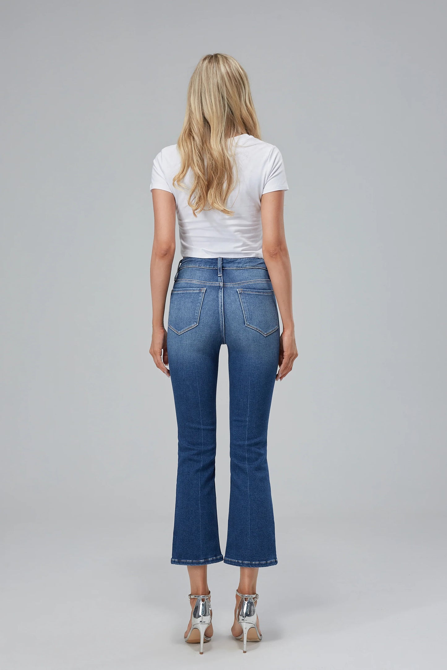 Bayeas High Rise Boot Cut Ankle Length Jean