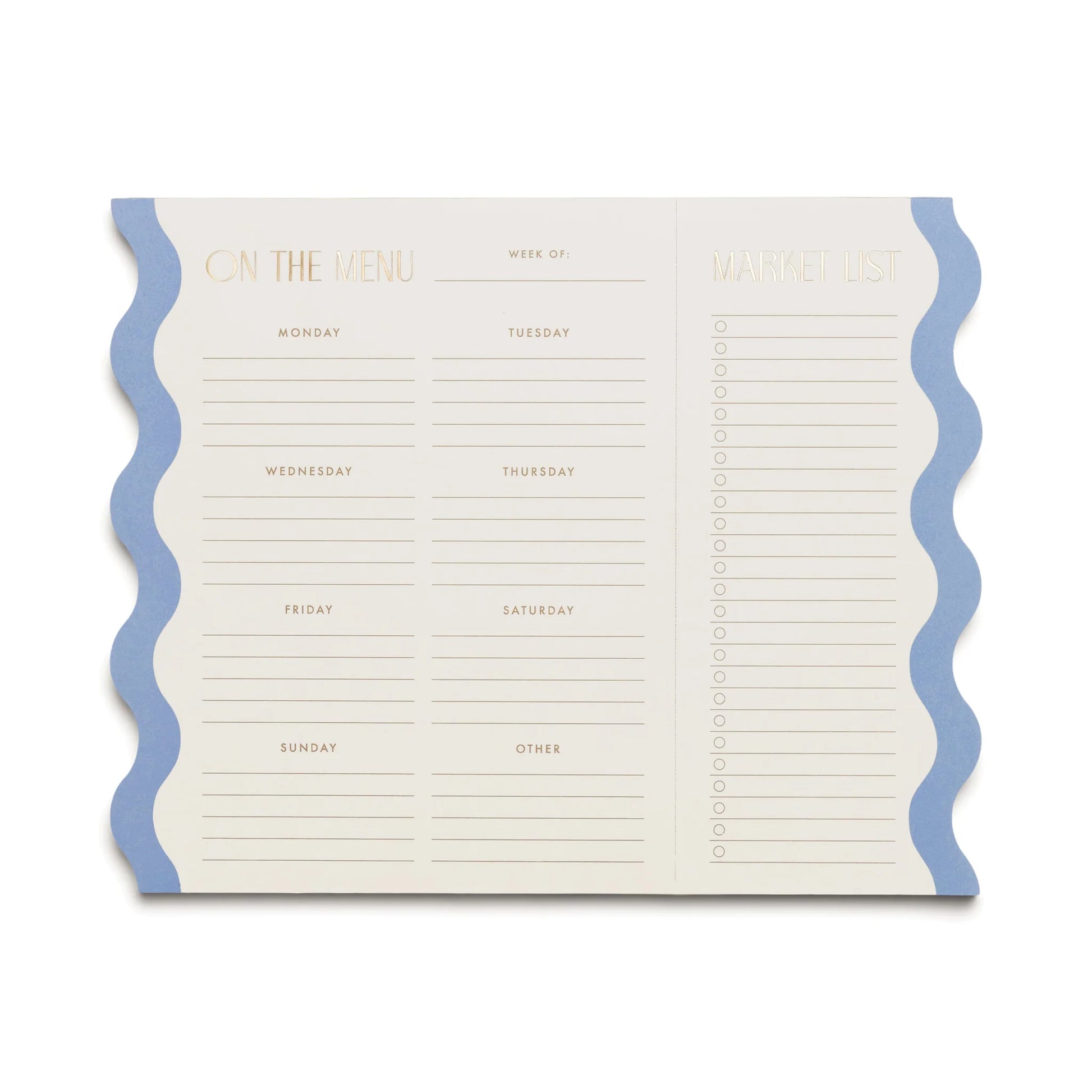 Meal Planner Notepad with Magnets - Cloud + Cream
