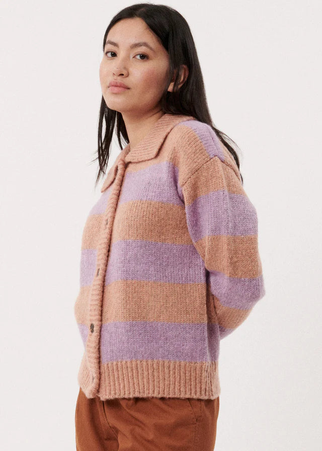 FRNCH Mauve Cardigan Sweater