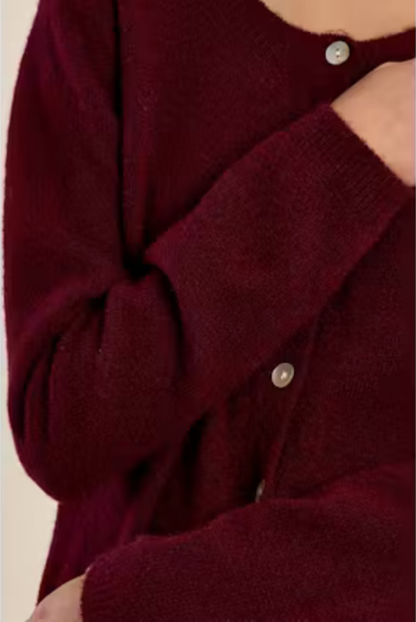 Molly Bracken Dark Red Knitted Cardigan