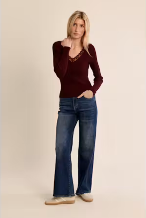 Molly Bracken Plum Knitted Sweater