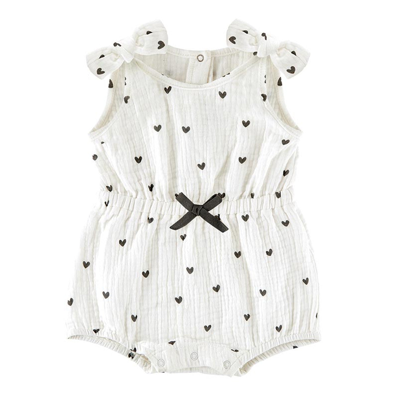 Cinch Waist Romper - Hearts