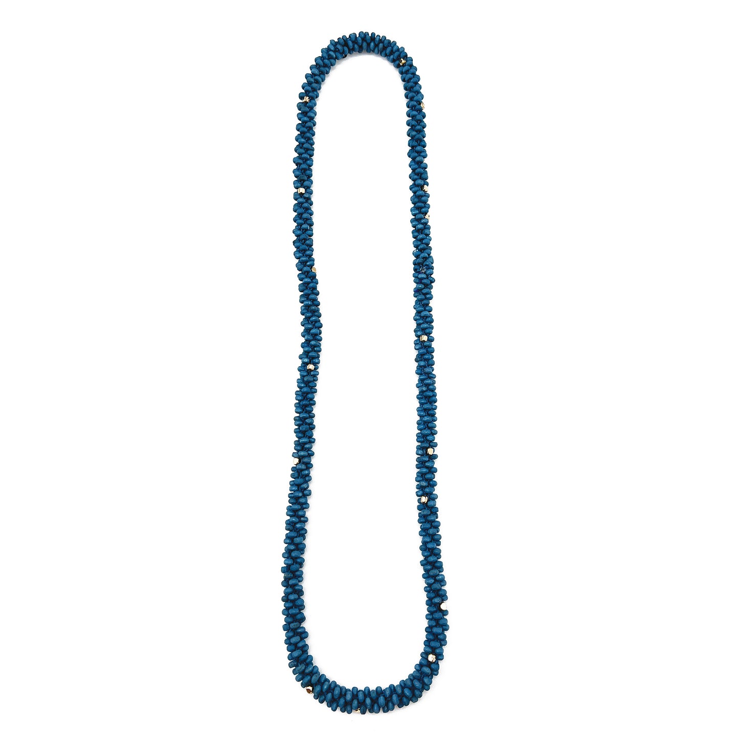 Chromatic Hues Wood Bead Rope Necklace