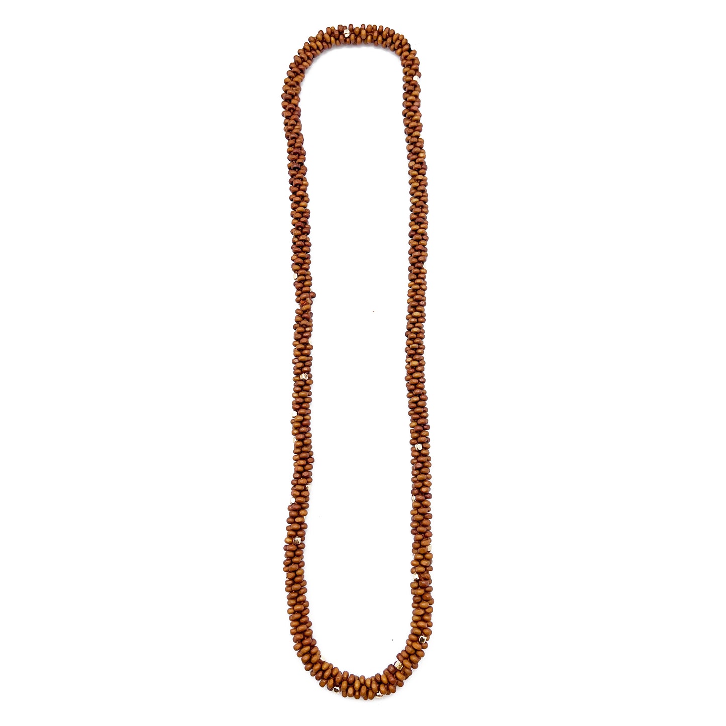 Chromatic Hues Wood Bead Rope Necklace