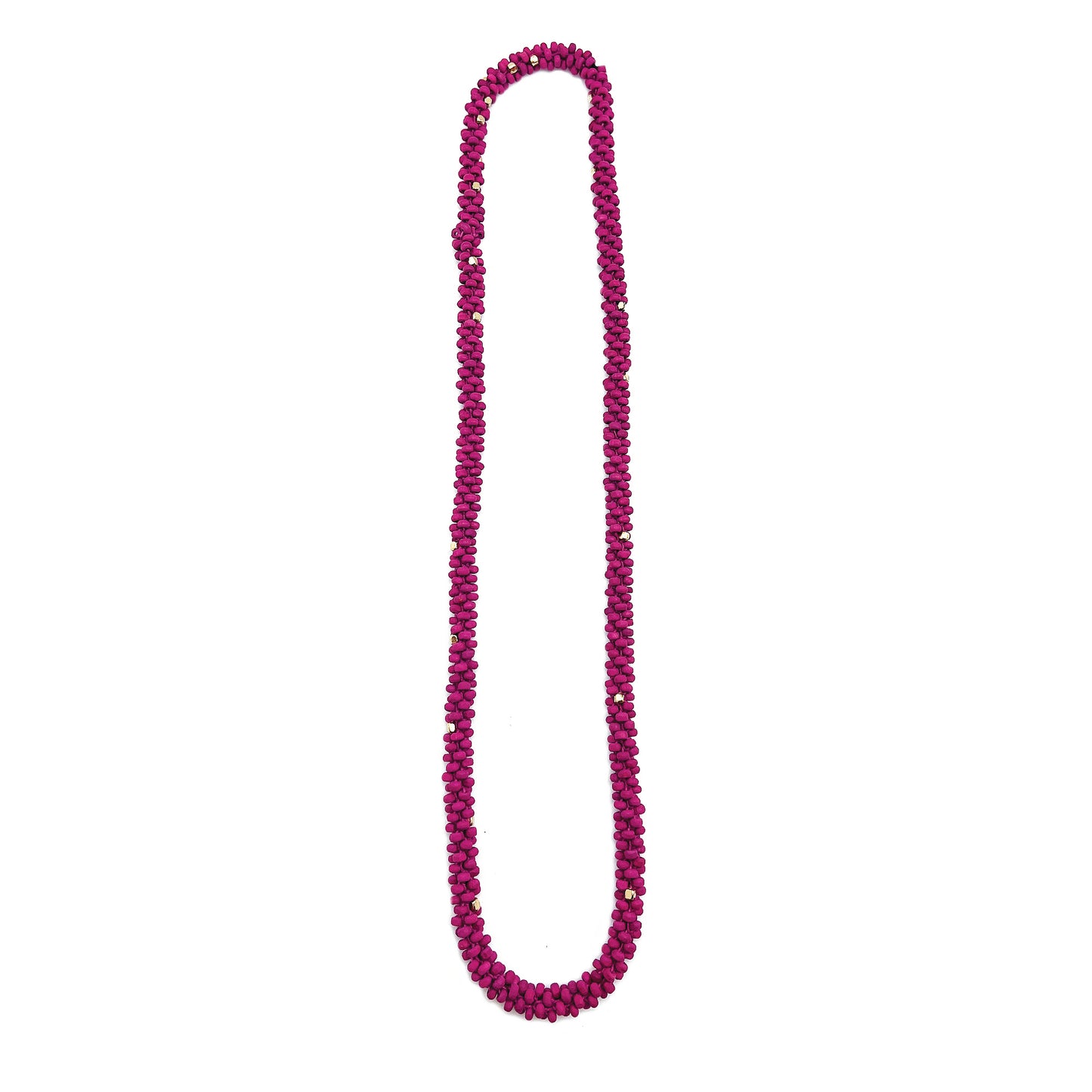 Chromatic Hues Wood Bead Rope Necklace