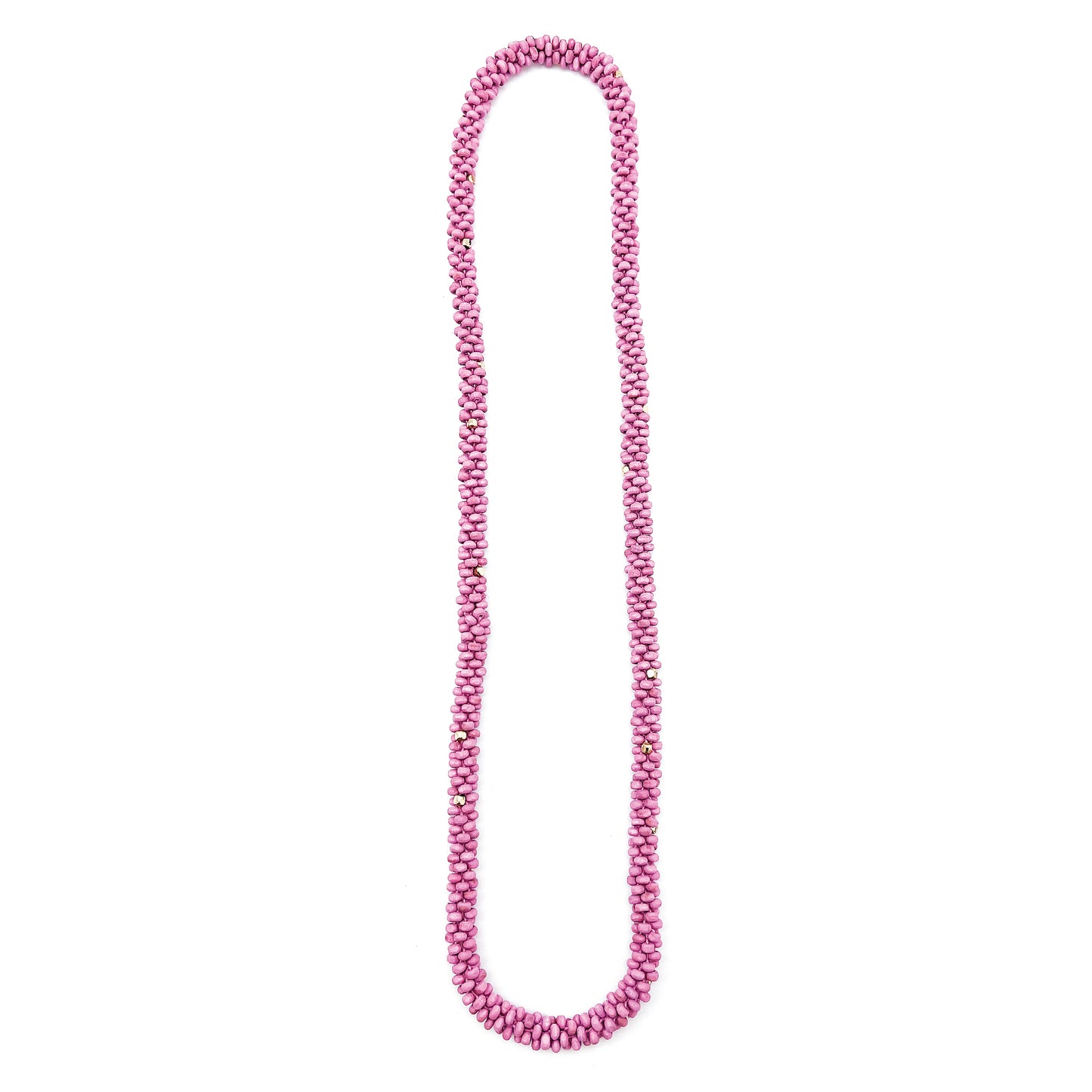 Chromatic Hues Wood Bead Rope Necklace