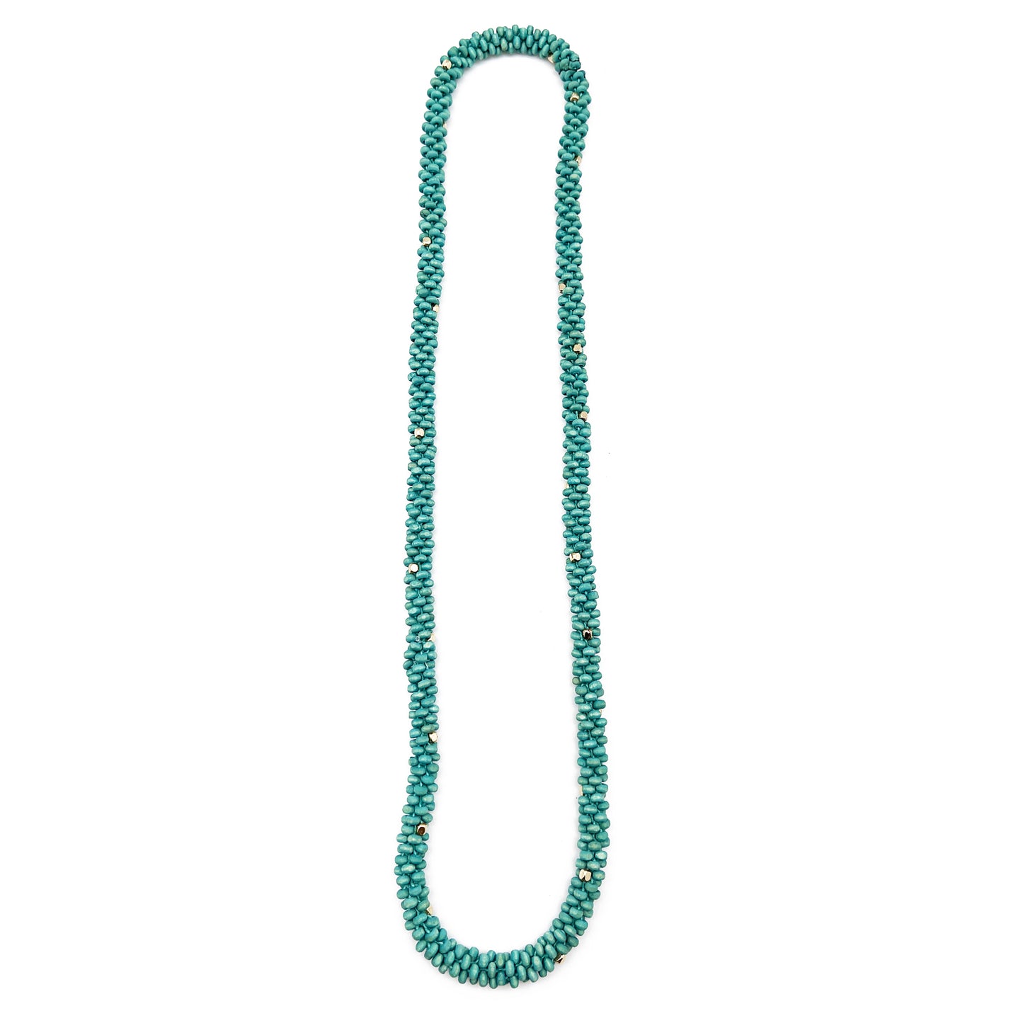 Chromatic Hues Wood Bead Rope Necklace