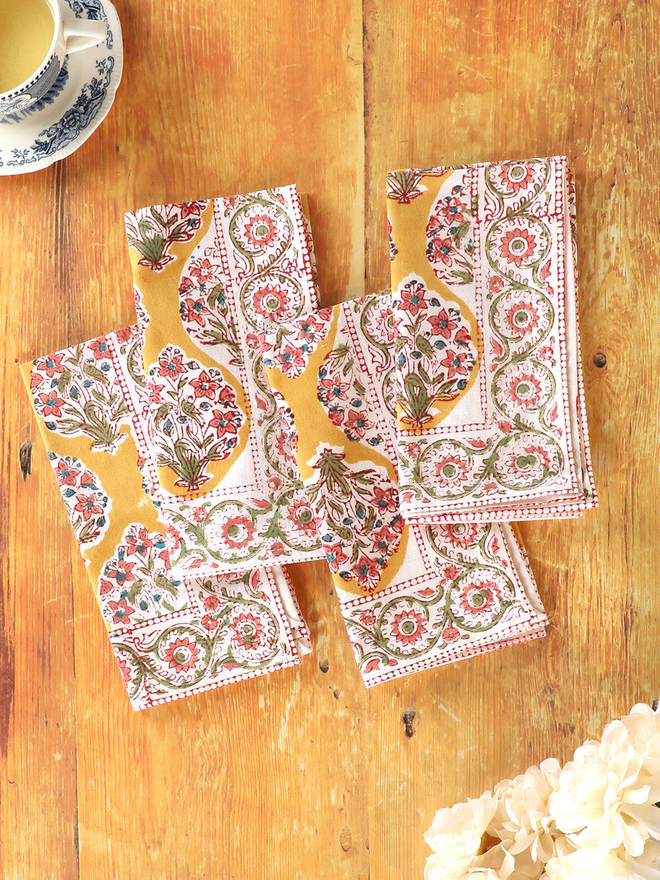 April Cornell Hazel Block Print Napkin Set of 4