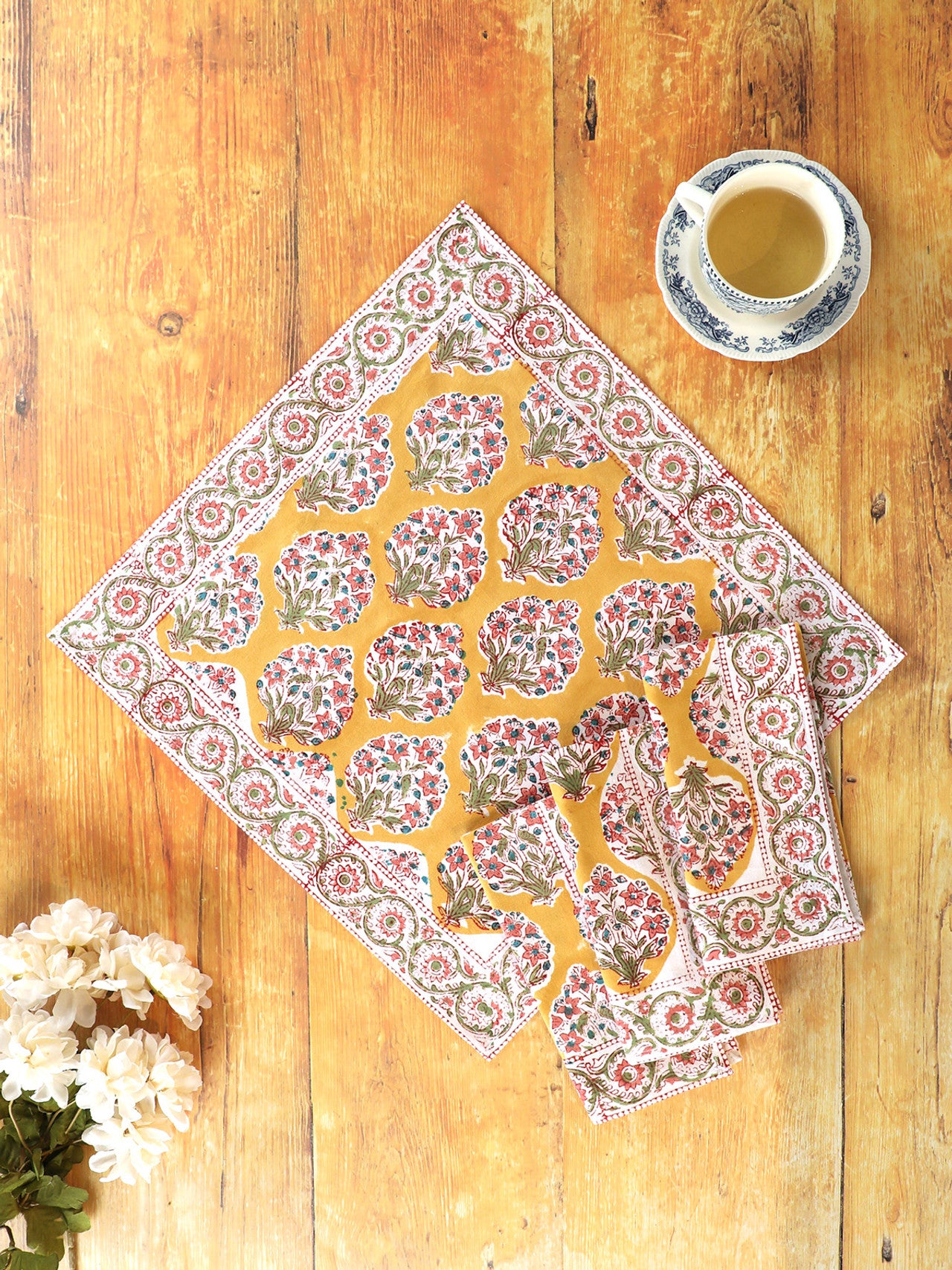 April Cornell Hazel Block Print Napkin Set of 4