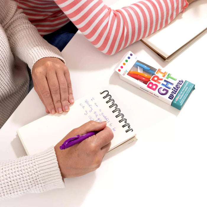 Bright Writers Colored Ink Retractable Ballpoint Pens
