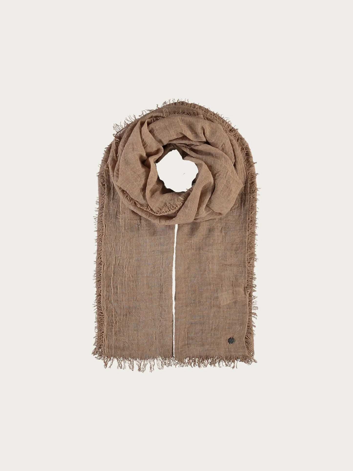 Single-Coloured Stole In Viscose Blend Camel