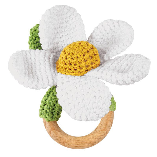 Rattle - White Daisy